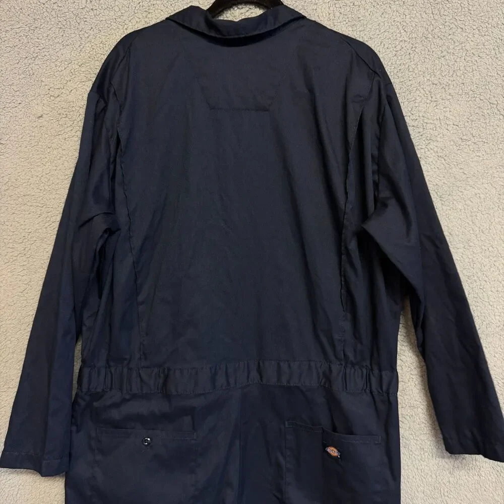DICKIES Flex Overalls Mens XL Reg Blue Short Sleeve Workwear Industrial Utility